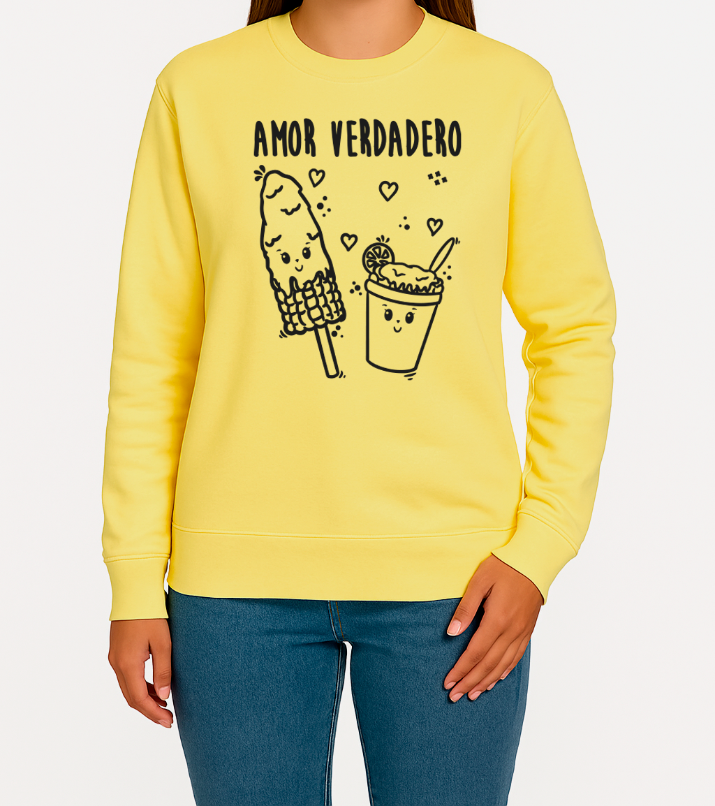 Sudadera Cuello Redondo “AMOR VERDADERO”