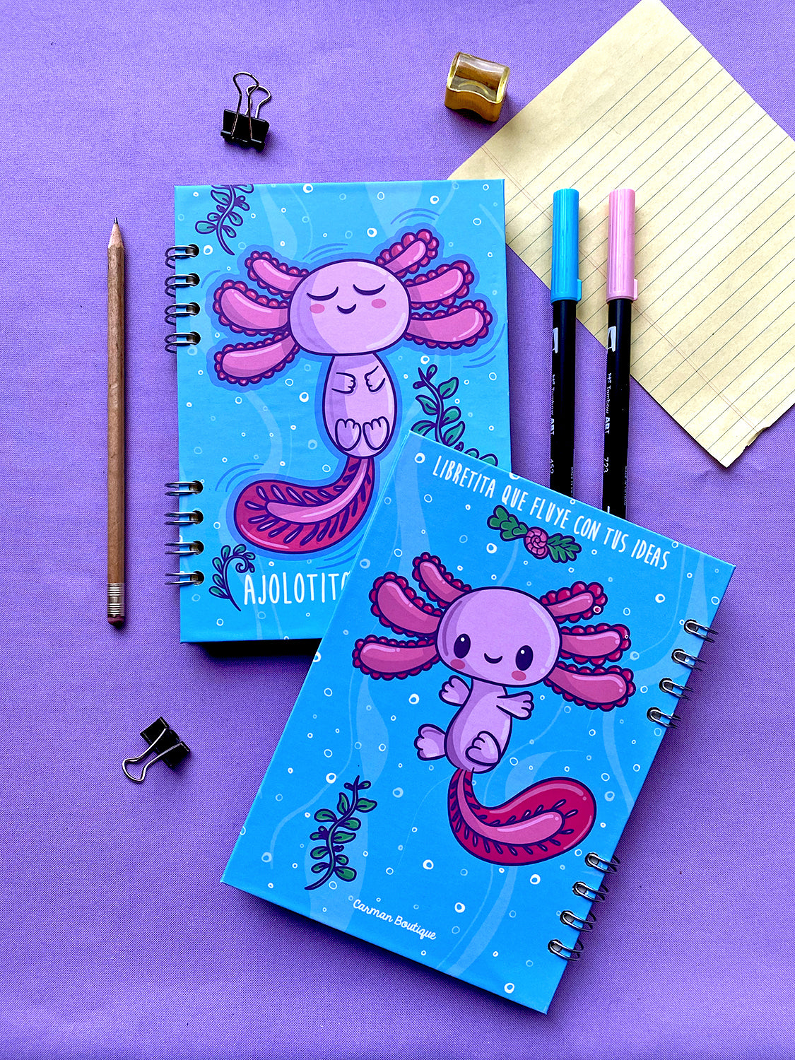Libreta “AJOLOTITO RELAJANTE”