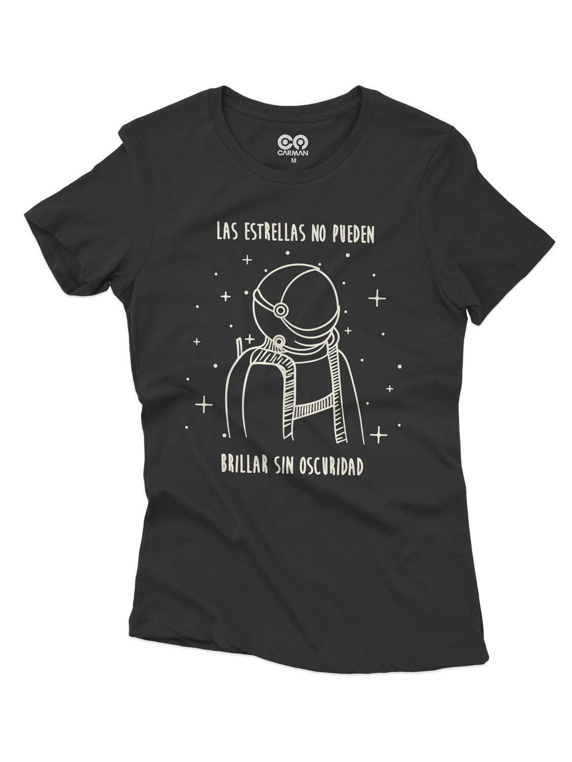 Playera corte de Mujer “ASTRONAUTA CON FRASE”