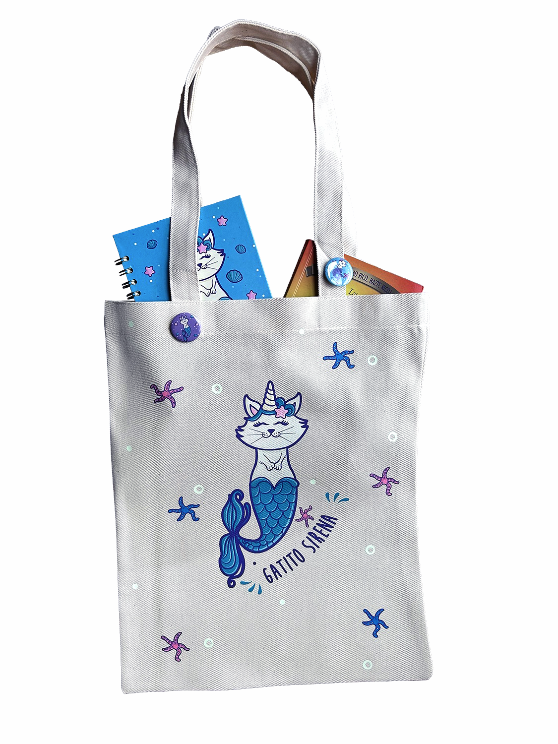 TOTE BAG de “GATITO SIRENA”